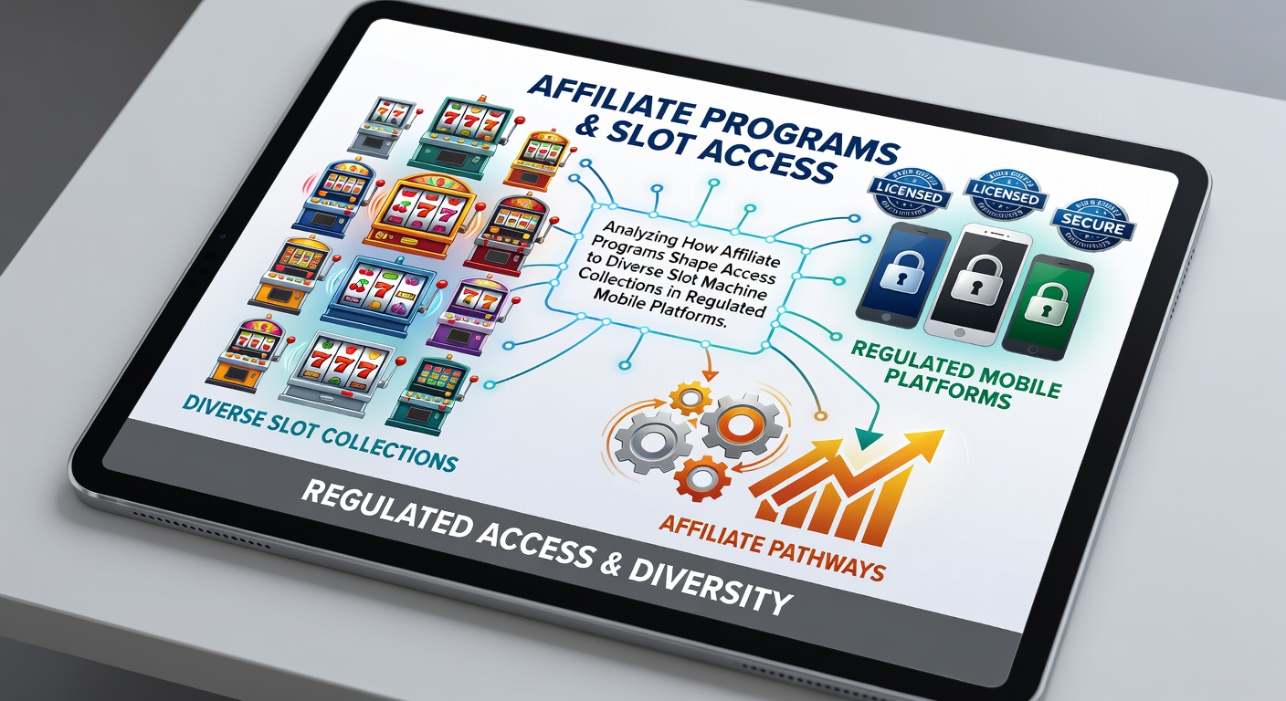 Mobile slot game interface showing various themed machines available through regulated affiliate channels