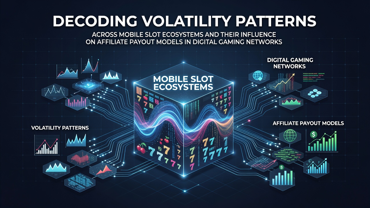 Mobile slot interface displaying volatility indicators and payout graphs on a smartphone screen