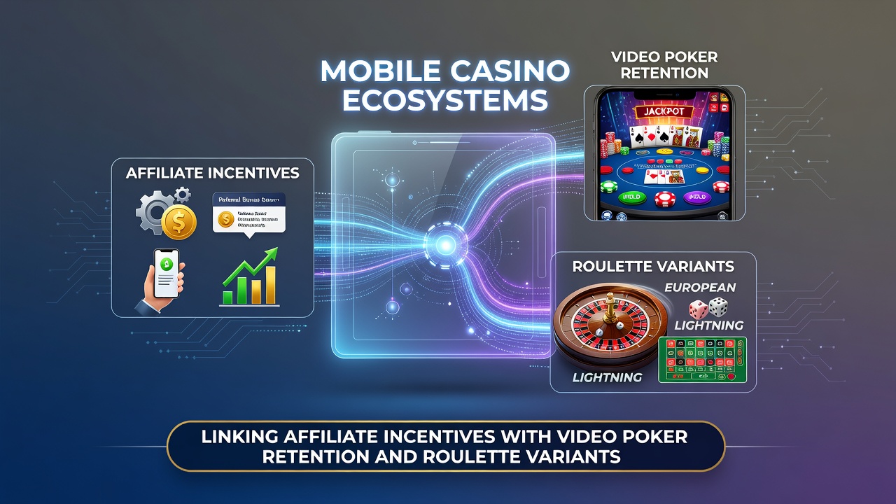 Overview of mobile casino platforms integrating affiliate programs with video poker and roulette features