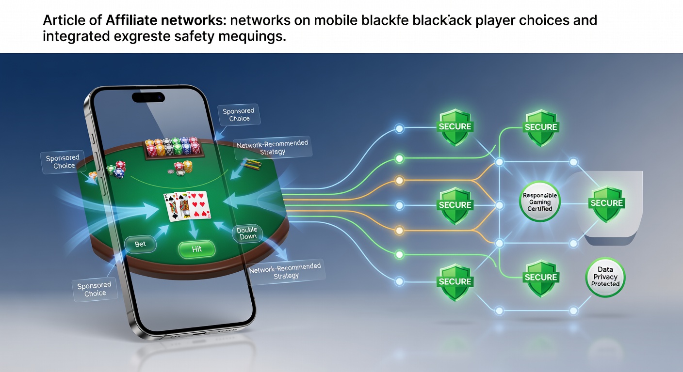 Mobile blackjack interface showing affiliate promotions and safety tools on a smartphone screen