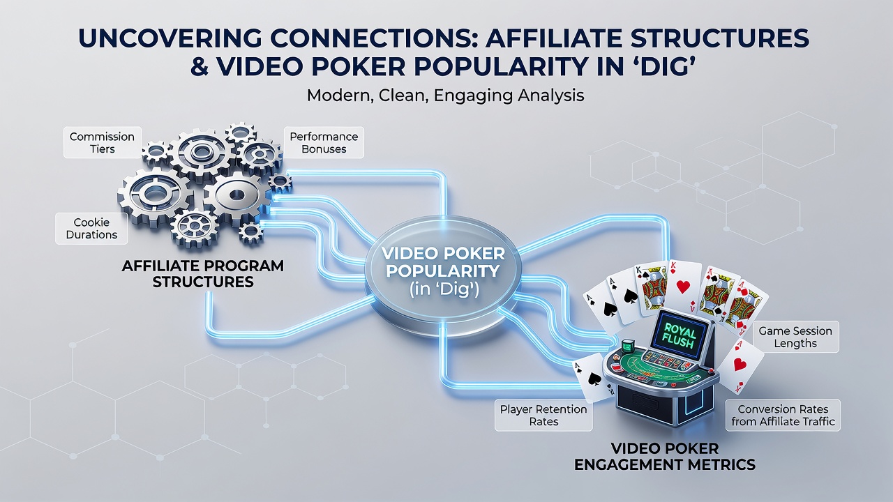 Digital video poker interface displayed on mobile devices with affiliate tracking elements